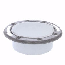 4" PVC Closet Flange with Stainless Steel Ring less Knockout