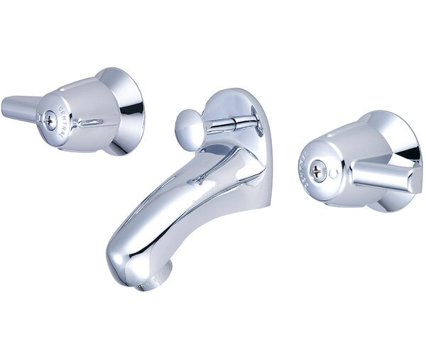Central Brass Slant Back Two Handle Lavatory Faucet with Pop Up