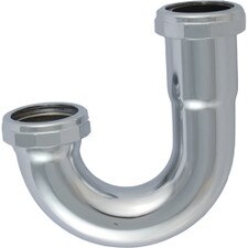 Chrome Plated Brass J-Bend - 1-1/2", 17 GA.