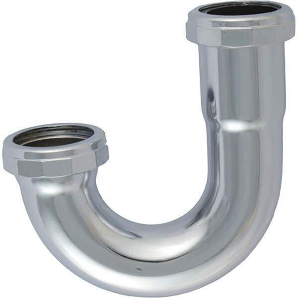 Chrome Plated Brass J-Bend - 1-1/4", 17 GA.