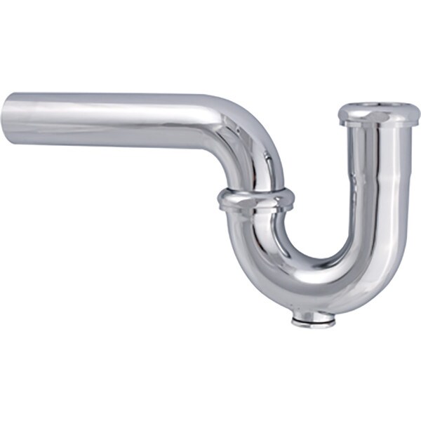 Chrome Plated Brass P-Trap with Cleanout - 1-1/2", 17 GA.