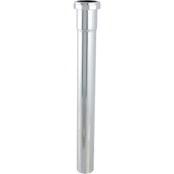 Universal Drain Chrome Plated Brass Extension Tube - 1-1/2" x 12", 22 Gauge