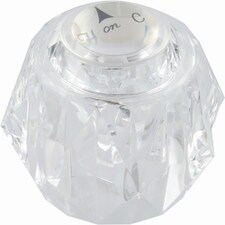 Acrylic Handle W/Button & Screw Fits Delta