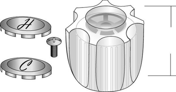 Delta Acrylic Faucet Handle Pair