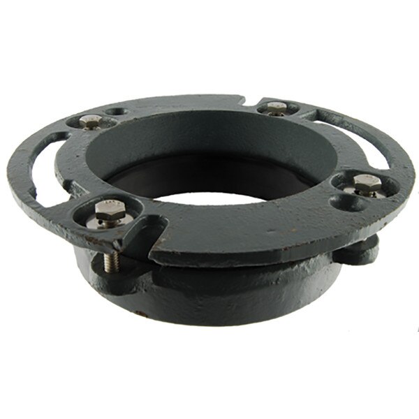 4" x 2" Cast Iron Closet Flange, Push on Over Pipe