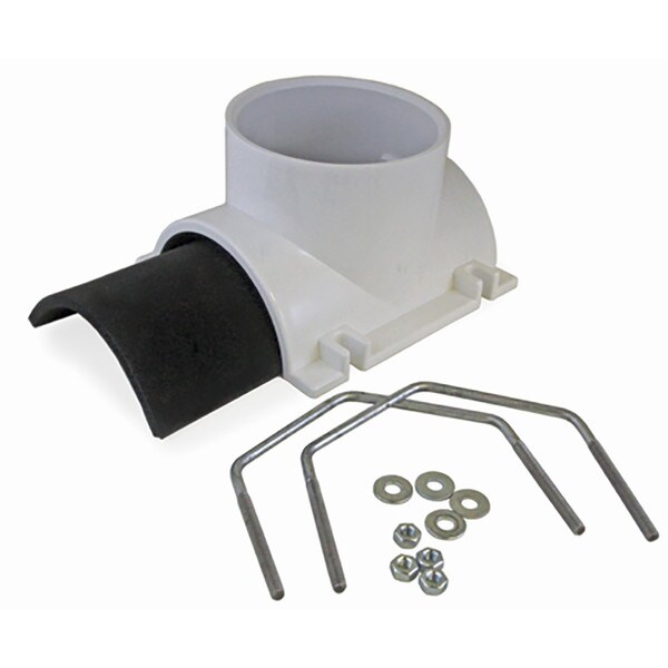 PVC Saddle Tee Conversion Kit with Gasket - 4" x 3"