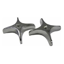 Union Brass Chrome Faucet Handle Pair
