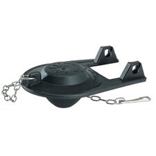Korky Rubber Toilet Flapper - Fits 2" Flush Valve, Black