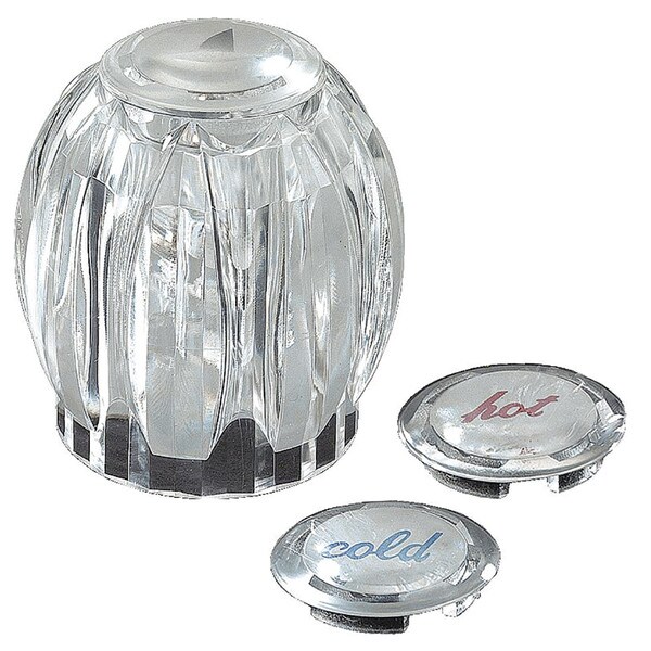 Sterling Acrylic Faucet Handle Pair