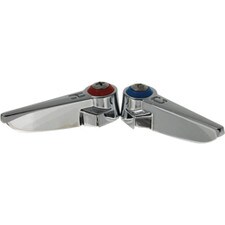T & S Chrome Kitchen Faucet Handle Pair