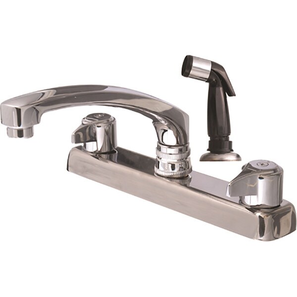 Union Brass Two Handle Kitchen Faucet, with Spray