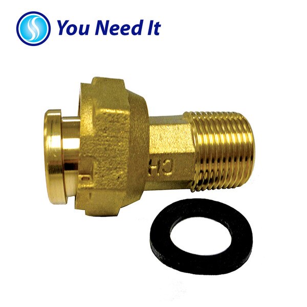 Water Meter Nipple - 3/4" with Nut