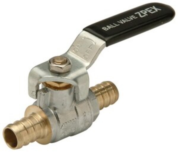 Zurn Straight Ball Valve - 1", Barbed for Pex