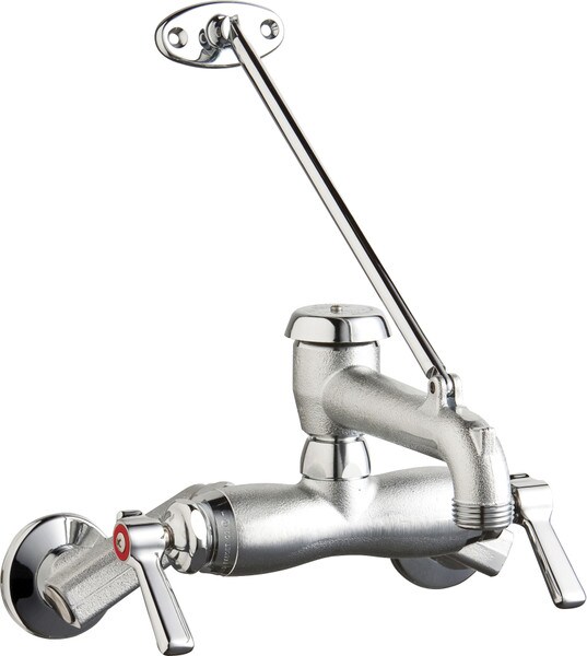Chicago Faucet Commercial Two Handle Service Sink Faucet - Rough Chrome