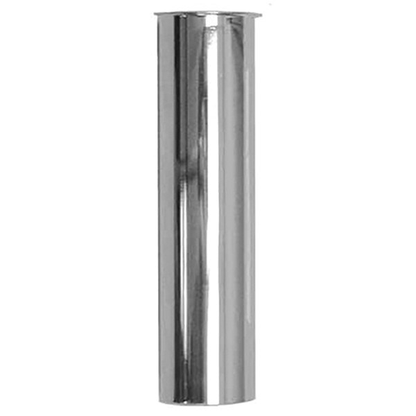 Flanged Brass Tailpiece, Chrome - 1-1/4" X 12" 20GA.