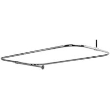 Barclay Rectangular Shower Rod with Back wall Support