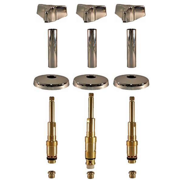 Binford American Standard Three Handle Tub & Shower Rebuild Kit, Short 4 3/8" Stems