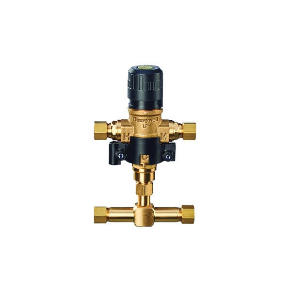 UnderSink Thermostatic Mixing Valve Lead Free, 3 or 4 Port - 3/8" Compression