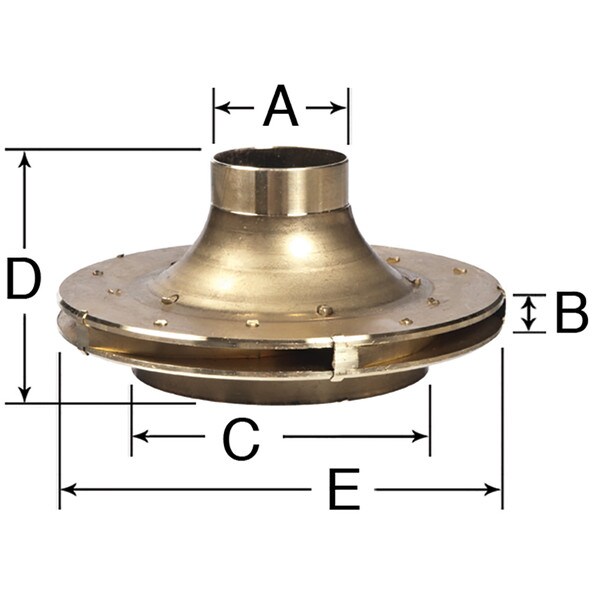Armstrong 816302-049 Circulating Pump Impeller - 5", Brass