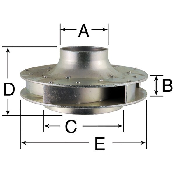 Armstrong 816304-017 Circulating Pump Impeller - 5-1/4", Steel