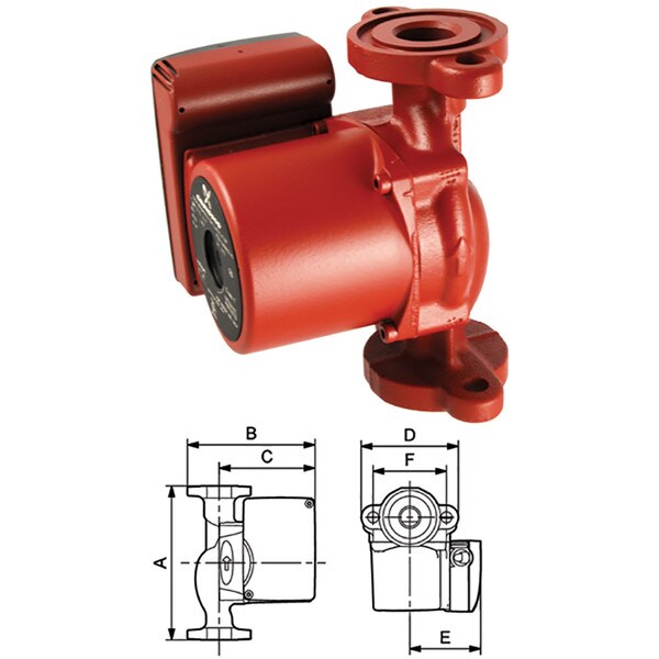 Grundfos Single Phase Circulating Pump - 1/12 H.P., 115V, 1.7 Amp