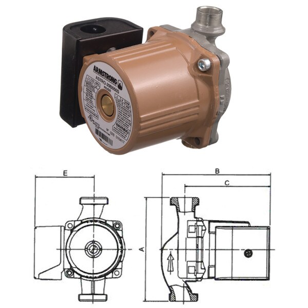 Armstrong Pumps Astro Single Phase Circulating Pump - 115 Volt, 60 Hz, Class F