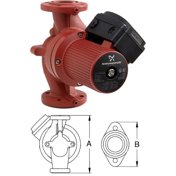 Grundfos VersaFlo® Water Lubricated Circulating Pump - 1-1/2 H.P., 208/230V, 3 Phase