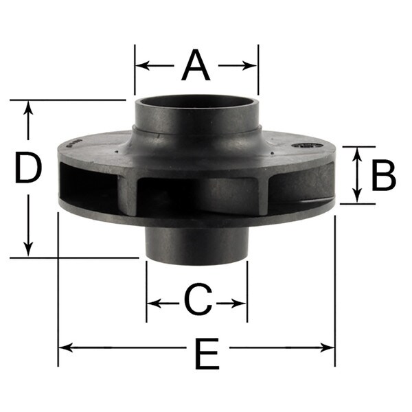 Armstrong 816556-111 Pumps Circulating Pump Impeller - 3-5/16", Plastic