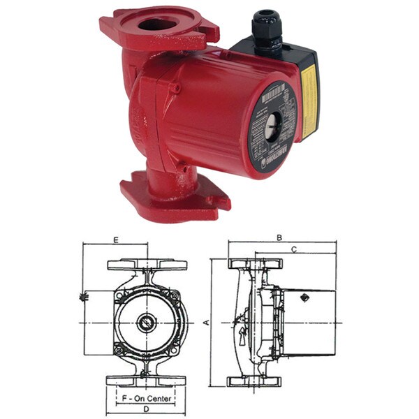 Armstrong Pumps Astro Three Speed Circulating Cast Iron Pump - 1/25 H.P.