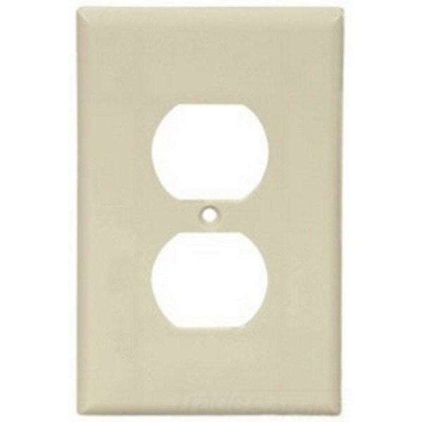 Single Outlet Wall Plate - Oversize, White