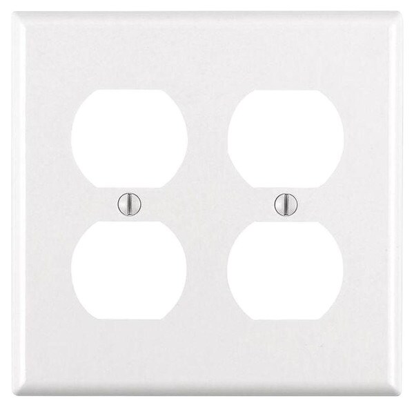 Duplex Wall Plate - 2 GANG, Almond