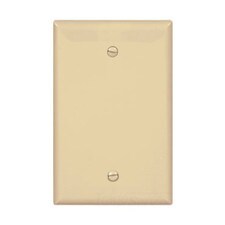 Mid-Sized Blank Wall Plate - 1 GANG, Ivory