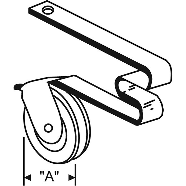 Screen Door Roller - 1", Metal