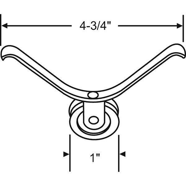 Screen Door Roller - 1", Metal