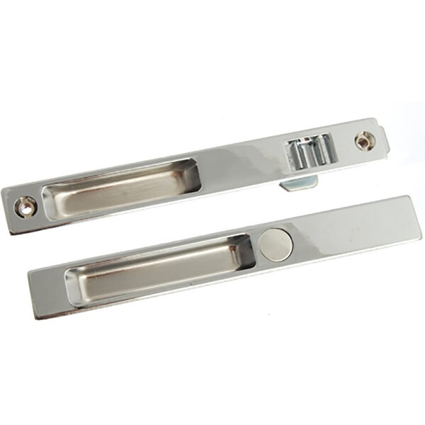 Patio Door Handle with Lock - Chrome Plated