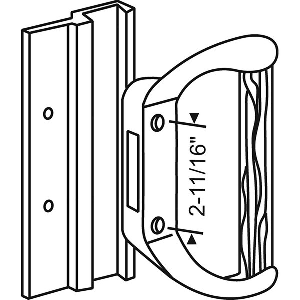 Patio Door Handle - 8", Wood