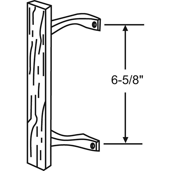 Patio Door Handle - 8-7/8", Wood