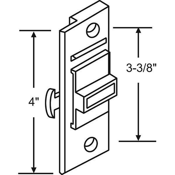 Screen Door Latch - 3-7/8" x 1-1/8", Black
