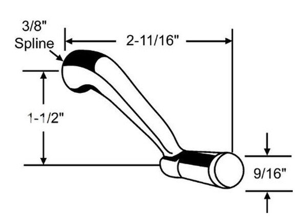 Truth Window Crank Handle - Brown