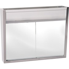 Jensen Lighted Surface Mount Medicine Cabinet, 24" X 19-1/2" X 7-1/2"