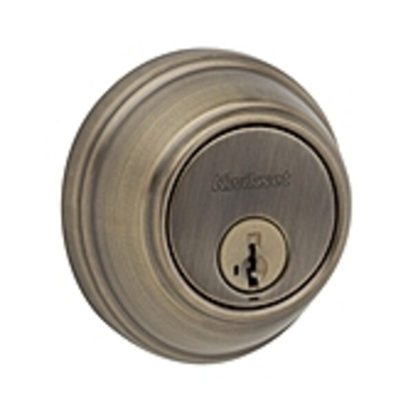 Kwikset Key Single Cylinder SmartKey Security™ Deadbolt - Antique Brass finish