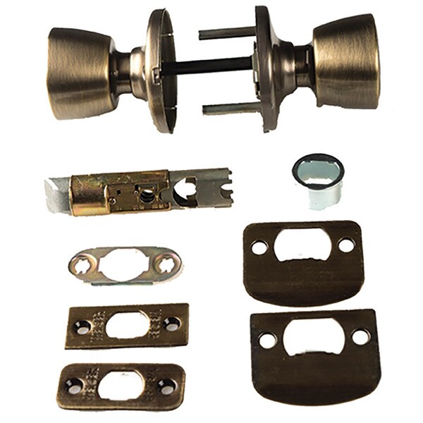 Weiser Lock Beverly™ Hall & Closet Door Knob Set - Antique Brass, 6 Way Latch