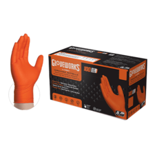 Gloveworks® HD Orange Nitrile Disposable Gloves - LG