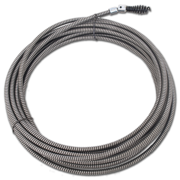 General Wire Spring Flexicore Drain Cleaner Cable - 1/4" X 25' with Down Head for Electric Drain Cleaners