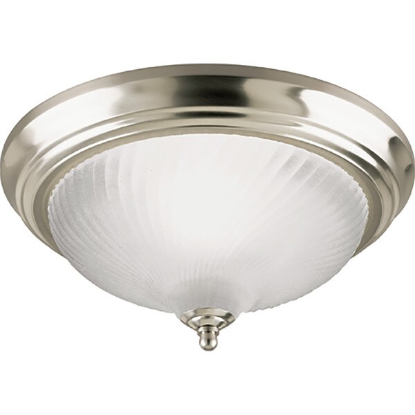 Westinghouse Flush Mount Indoor Light Fixture - 13" Dia, 6-1/8" Height, Brush Nickel