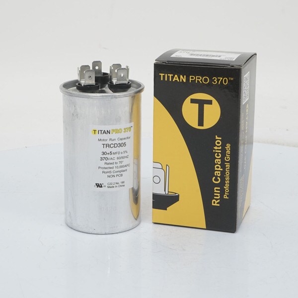 Titan Pro Run Capacitor 30+5 MFD 370 Volt Round