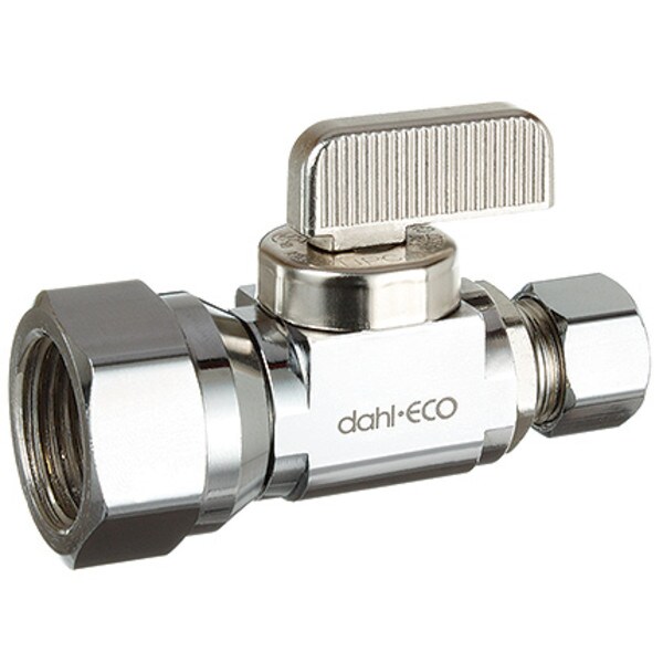 Dahl Valves Supply Stop - 1/4" Turn, 1/2" FIP x 3/8" OD
