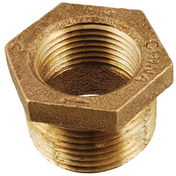 Brass Hex Bushing - 1-1/2" x 3/4"