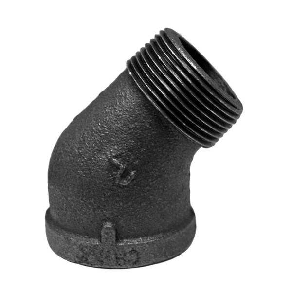 Black 45° Street Elbow - 1/8"