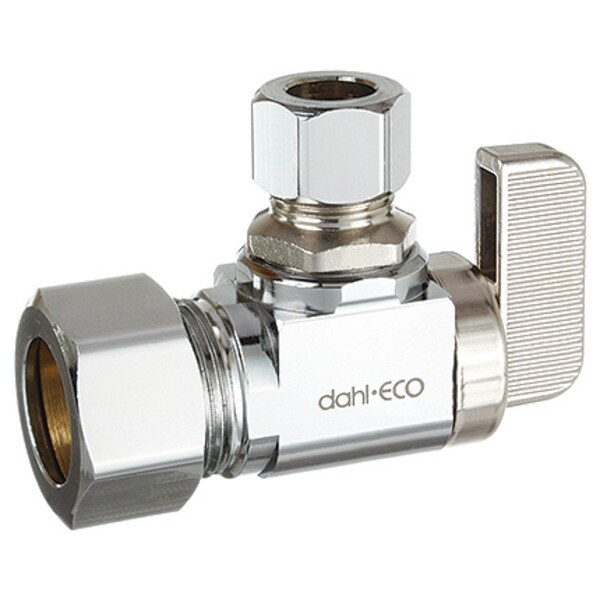 Dahl Angle Supply Stop - 1/4 Turn, 5/8" X 3/8" Comp.